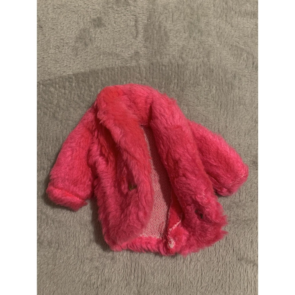 Barbie Doll Hot Pink Faux Fur Furry Soft Jacket Handmade‎